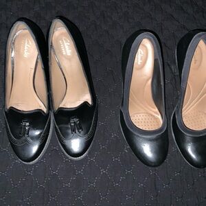 Women’s Leather Clark Heels Lot Of 2 Sz: 6.5